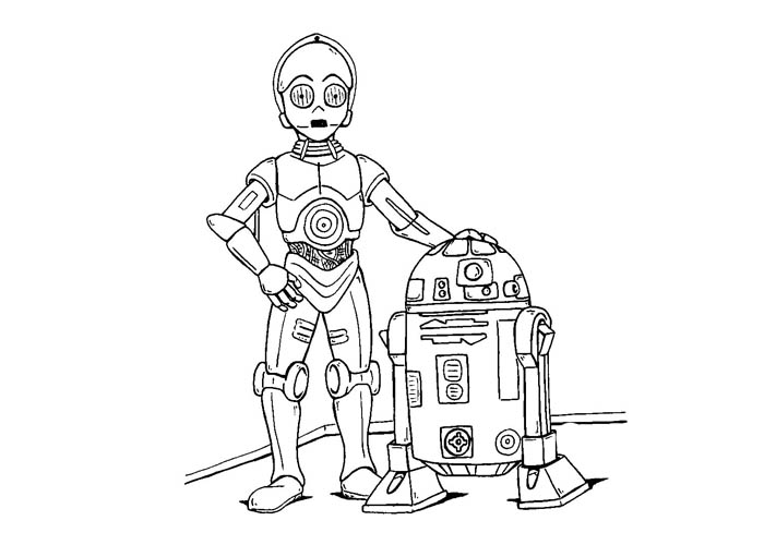 Star Wars robots coloring pages