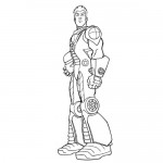 Action Man armor coloring page