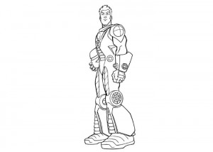 Action Man armor coloring page
