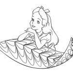 Alice in wonderland coloring page