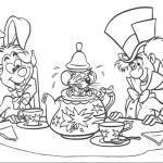 Alice in wonderland friends coloring pages