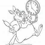Alice in wonderland rabbit coloring pages