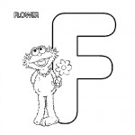 Alphabet F coloring page