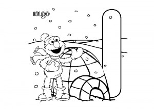 Alphabet I coloring page