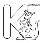 Alphabet K coloring page