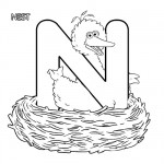 Alphabet N coloring page