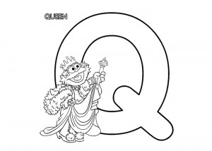 Alphabet Q coloring page