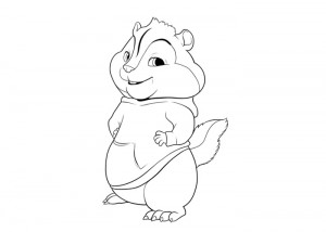 Alvin and the chipmunks - Theodore coloring page