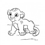 Baby lion coloring page