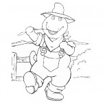 Barney farmer coloring pages
