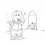 Barney space coloring pages