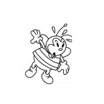 Bumble bee coloring page