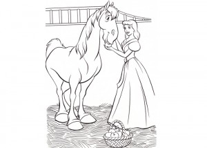 Cinderella horse coloring page