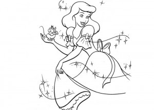 Cinderella mice coloring page
