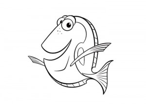 Funny fish coloring pages