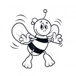 Honey bee coloring page