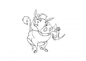 Lion King - Timon and Pumba coloring pages