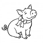 Little piggy coloring page