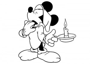 Mickey Mouse bedtime coloring pages