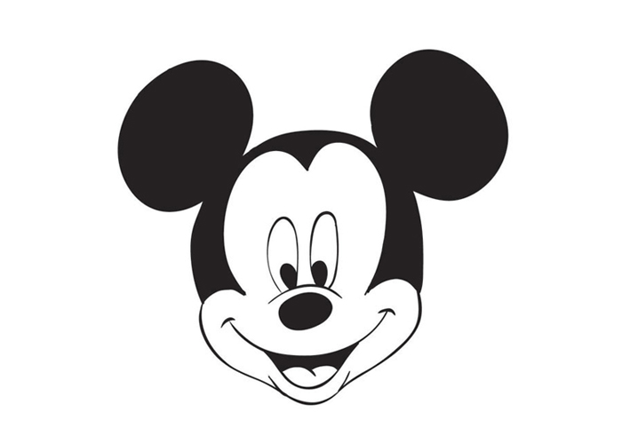 Mickey Mouse face coloring pages