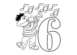 Number 6 coloring page