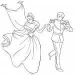 Prince and Cinderella coloring page