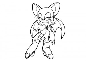 Rouge the bat coloring page