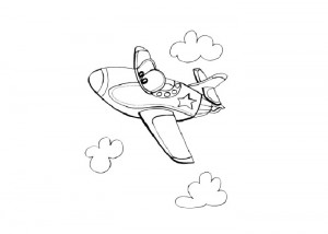 Air plane coloring page