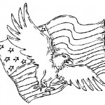 American eagle flag coloring pages