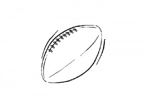 American football ball coloring page