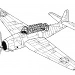 Avenger plane coloring page
