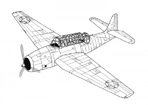 Avenger plane coloring page