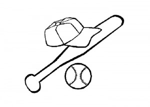 Baseball bat coloring page