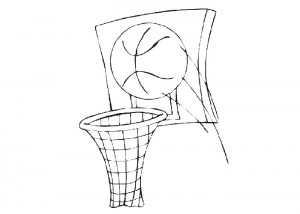 Basketball coloring page