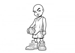 Basketball player coloring pages