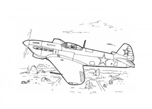 Battle plane coloring page