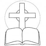 Bible cross coloring pages