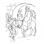 Bible scene coloring page