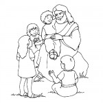 Bible scene coloring pages