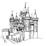 Castle coloring page