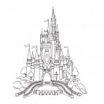 Cinderella castle coloring page