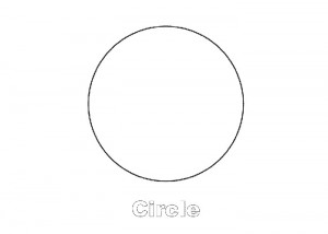 Circle shape coloring page