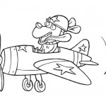 Dog pilot coloring page