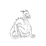 Dragon coloring sheet