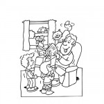 Families coloring page