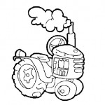 Farm tractor coloring page
