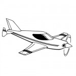 Flying plane coloring page