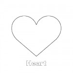 Heart shape coloring page