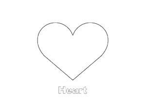 Heart shape coloring page
