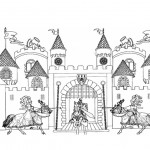 King Arthur castle coloring page